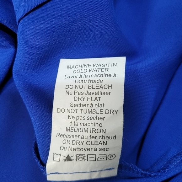 Hawks Sheer Blue V Neck Mini Dress Size Small - Picture 8 of 12